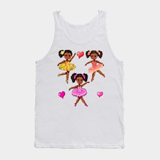 Little girl gifts under 10. Children’s African American Dance Ballet Ballerina Dancing gifts for little black girls Tank Top